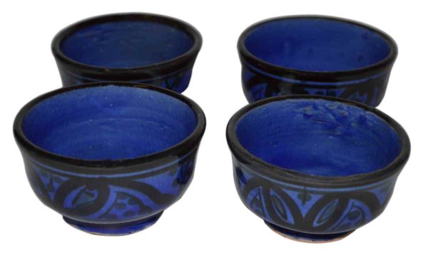Turquoise Ceramic Serving Set of Four Bowl-2171