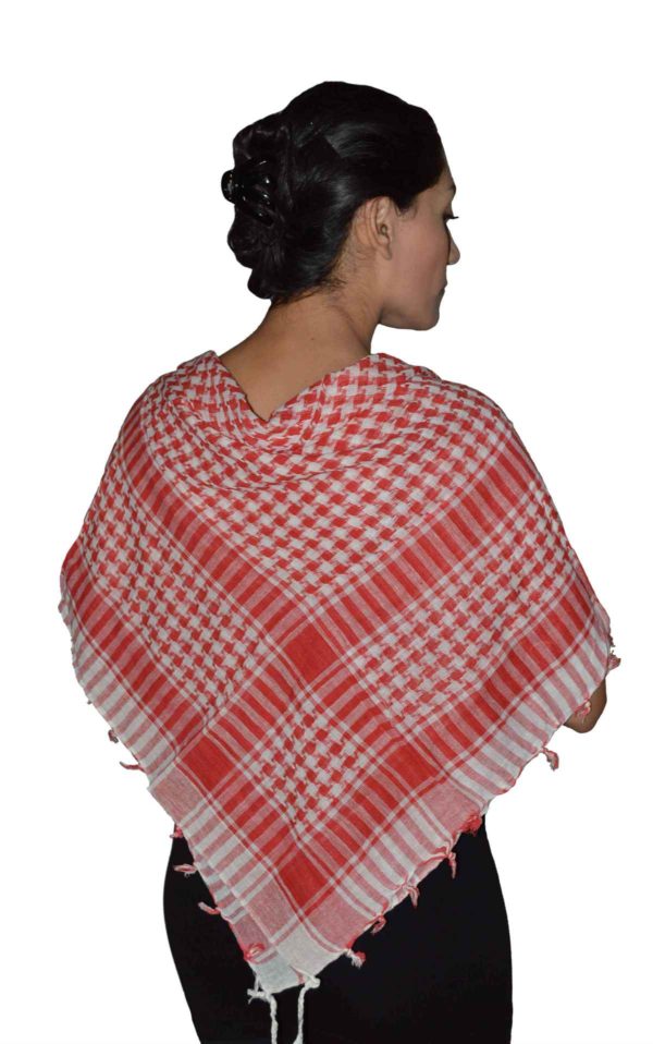 Red & White Freedom Scarf Square-1816