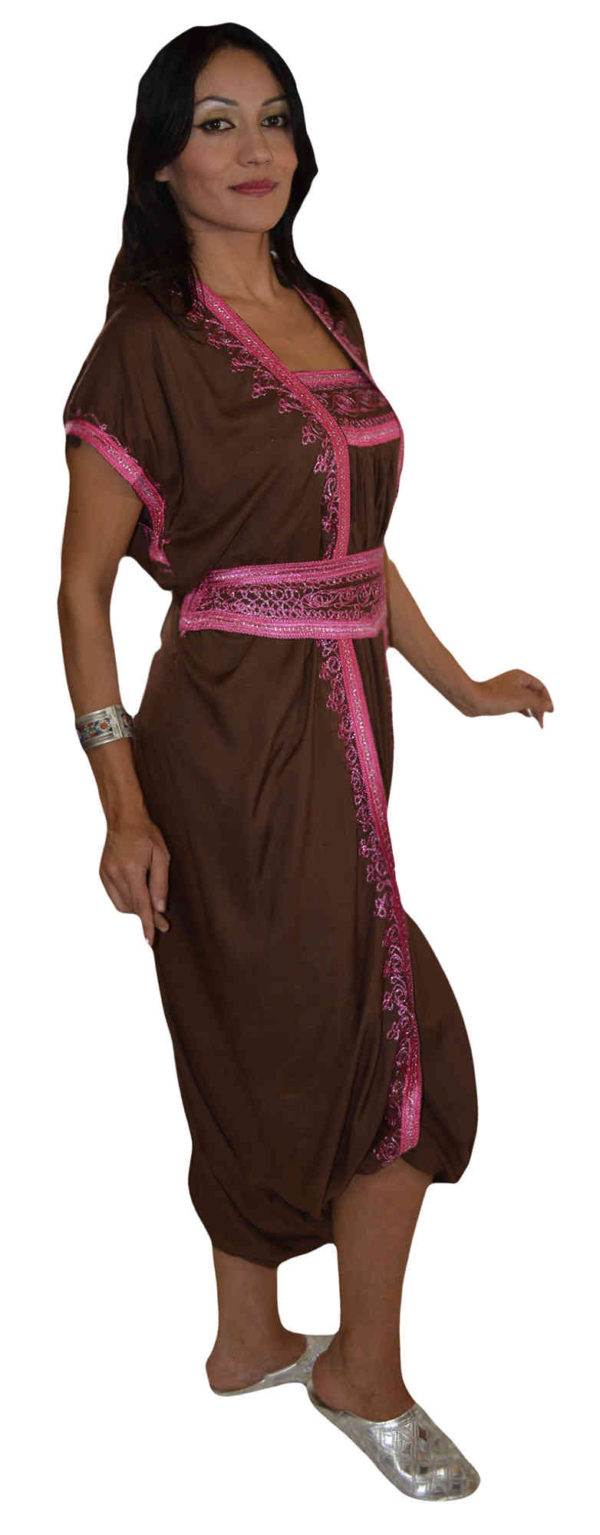 Handmade Moroccan Jumpsuit Dark Brown -1588