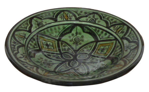 Green Ceramic Serving Plates Handmade 8"-2132