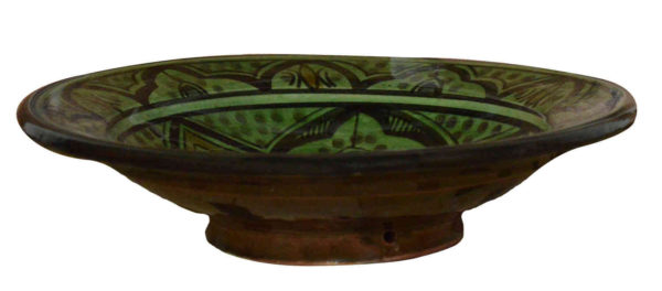 Green Ceramic Serving Plates Handmade 8"-2133