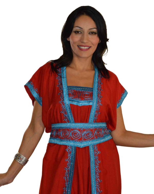 Handmade Moroccan Jumpsuit Red -1564