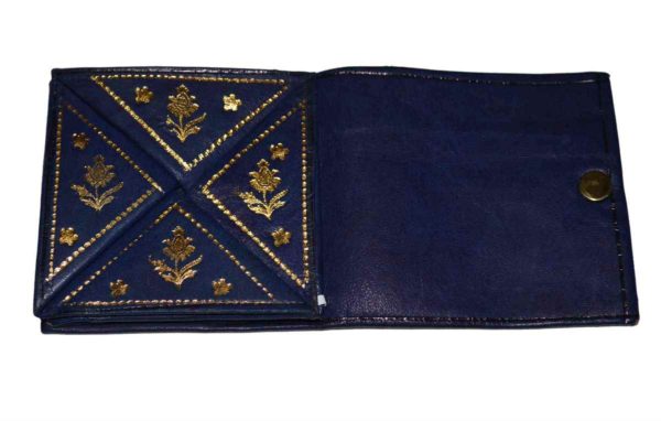 Blue Leather Coin Wallet -1785