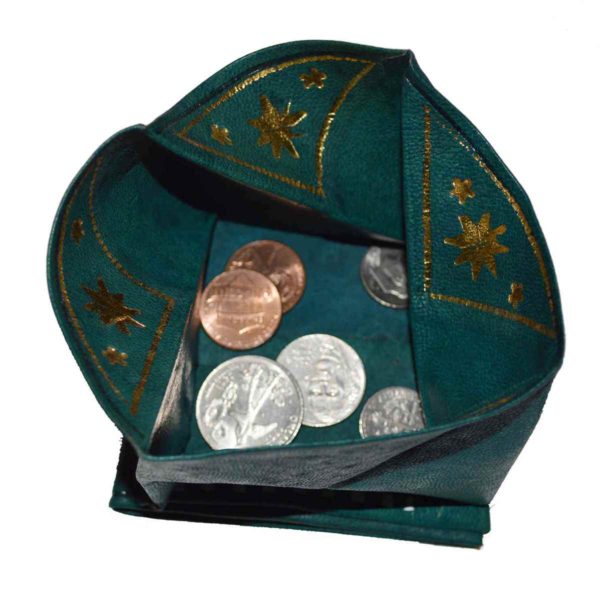 Green Leather Coin Wallet-1769