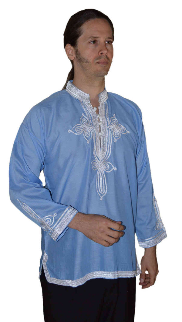 Moroccan Shirt Light Blue-1142