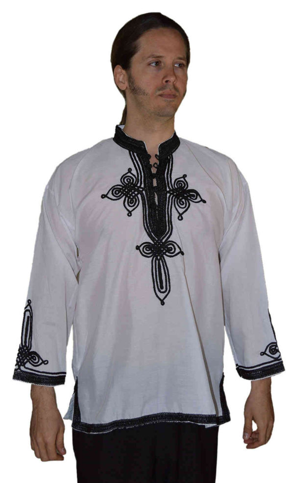 Moroccan Shirt White&Black-0