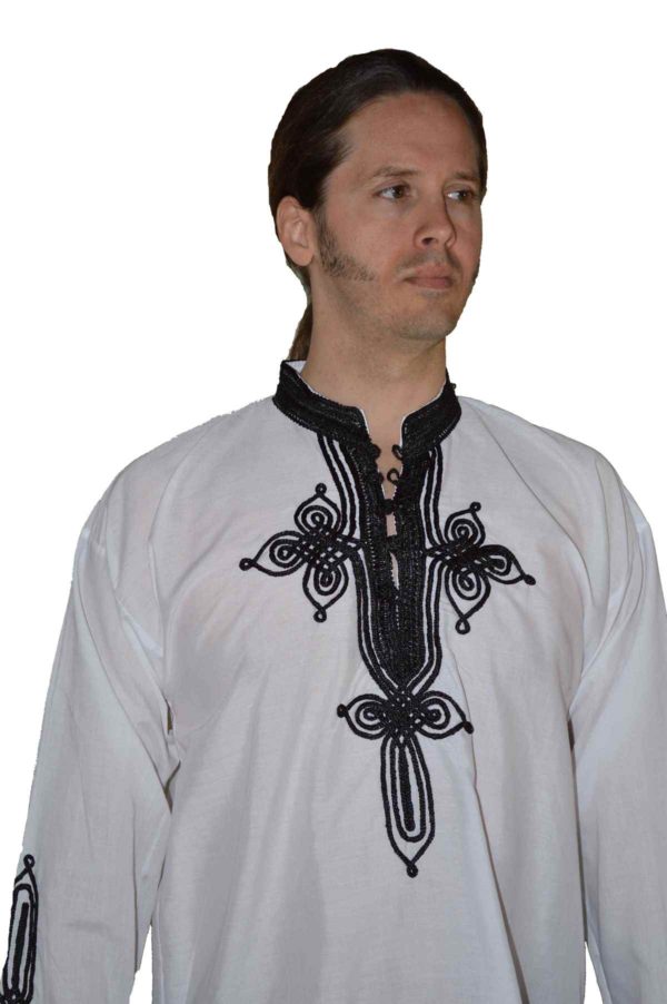 Moroccan Shirt White&Black-1179