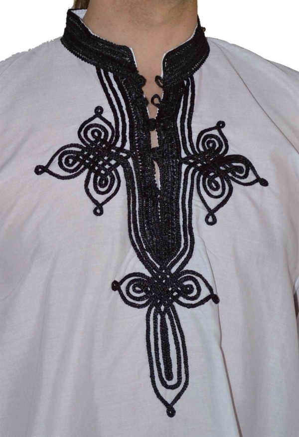 Moroccan Shirt White&Black-1176