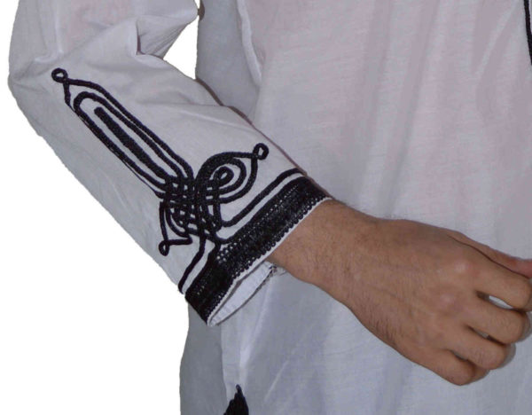 Moroccan Shirt White&Black-1178