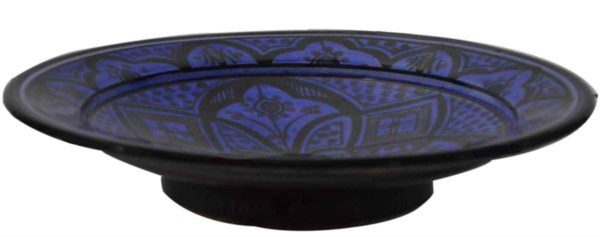 Turquoise Ceramic Serving Plate Handmade 8"-2138