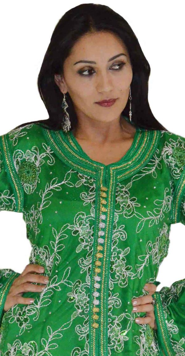 Leila Caftan Green-5042