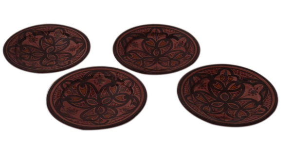 Red Appetizer Serving Set Of Four-9160