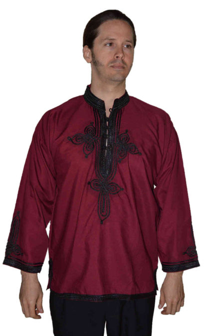 Moroccan Shirt Burgundy-0