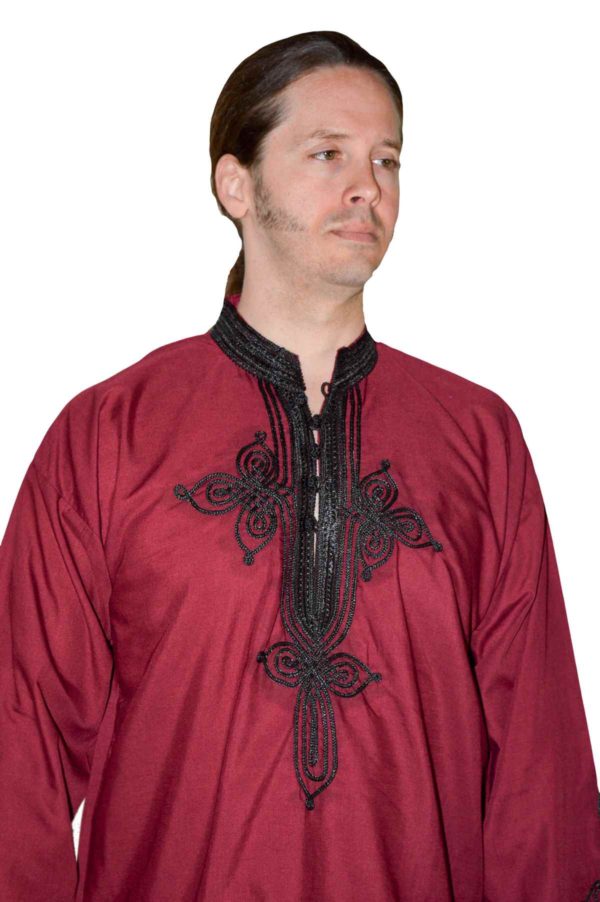 Moroccan Shirt Burgundy-1169