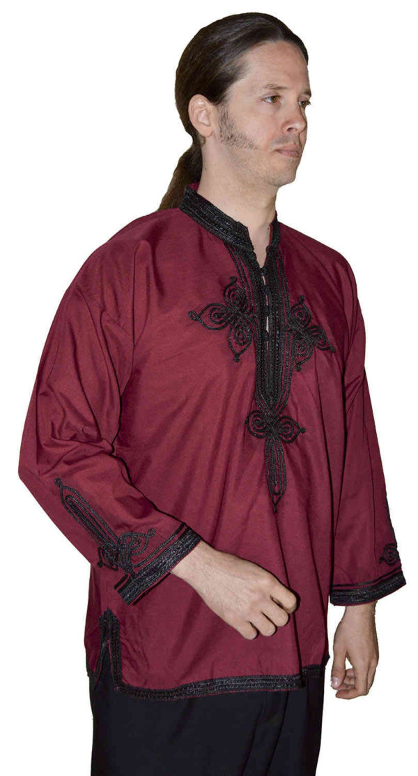 Moroccan Shirt Burgundy-1164