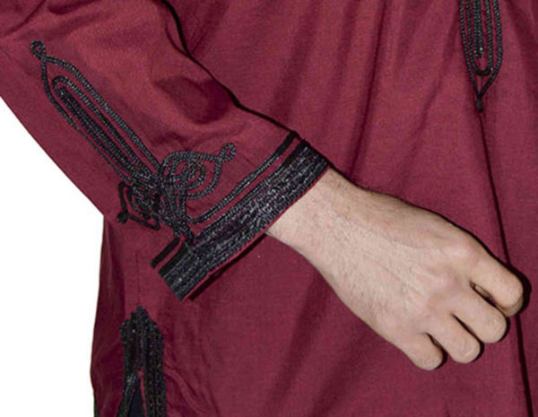 Moroccan Shirt Burgundy-1166