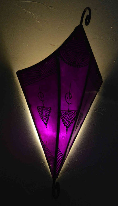 Purple Henna Sconce-0
