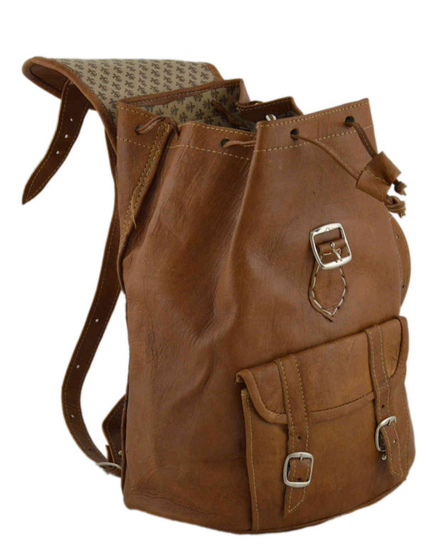 Leather Cross Shoulder Bag Brown-3676