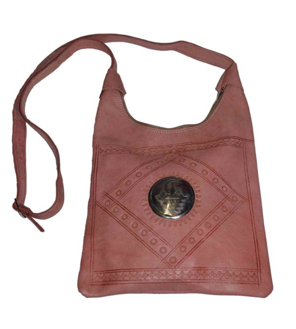 Large Leather Pink Bag -2838