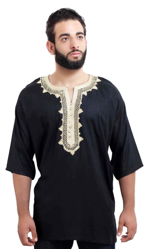 Marrakechi Shirt Black with Gold -0