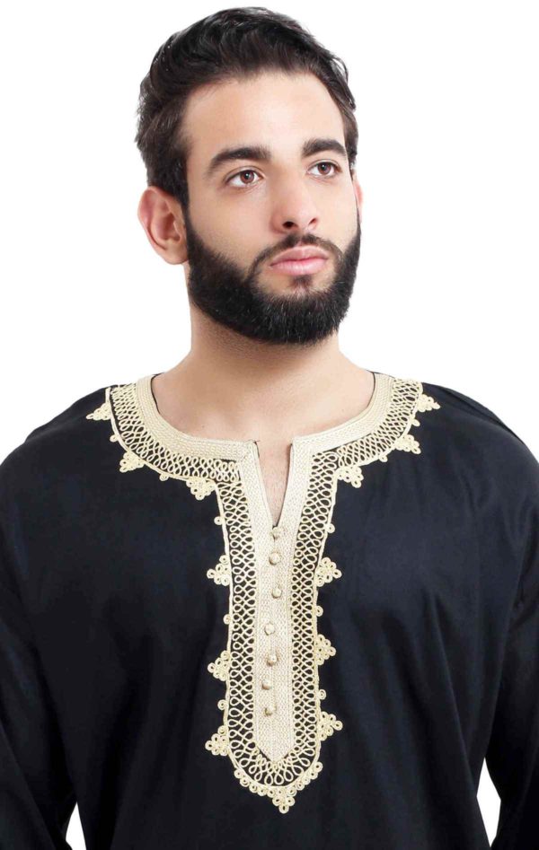 Marrakechi Shirt Black with Gold -3373