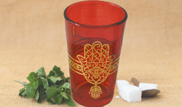 Khmissa Moroccan Tea Glasses Set of 6 - Image 9