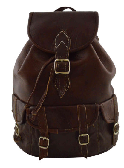 Leather Cross Shoulder Bag Dark Brown-0
