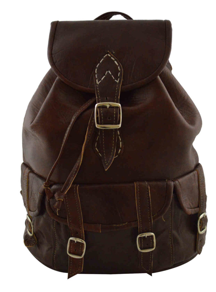 Leather Cross Shoulder Bag Dark Brown Treasure of Morocco