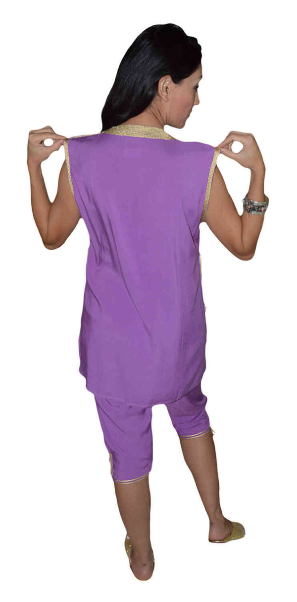 Chaima Tunic Pants Set Purple-4611