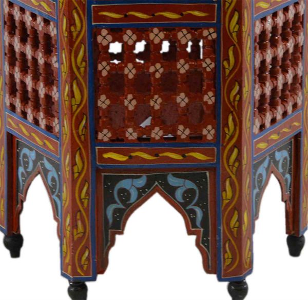 Moucharabi Wood Table Handmade Red-8365