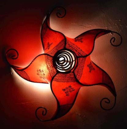 Red Henna Ceiling Lamp Star-0
