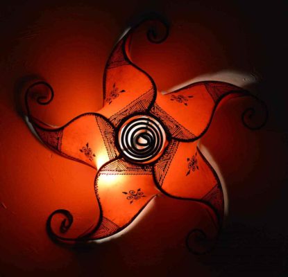 Orange Henna Ceiling Lamp Star-0