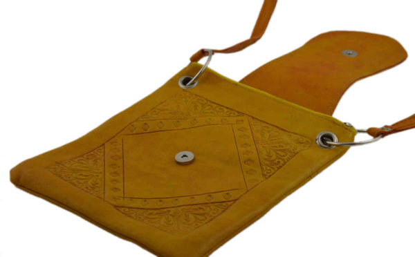 Medium Leather Bag Yellow-5141