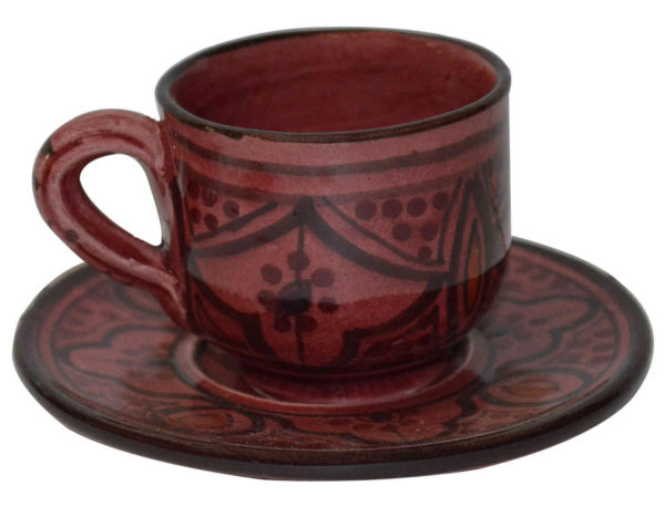 Espresso Cups And Saucer Red Set of 4 -9393