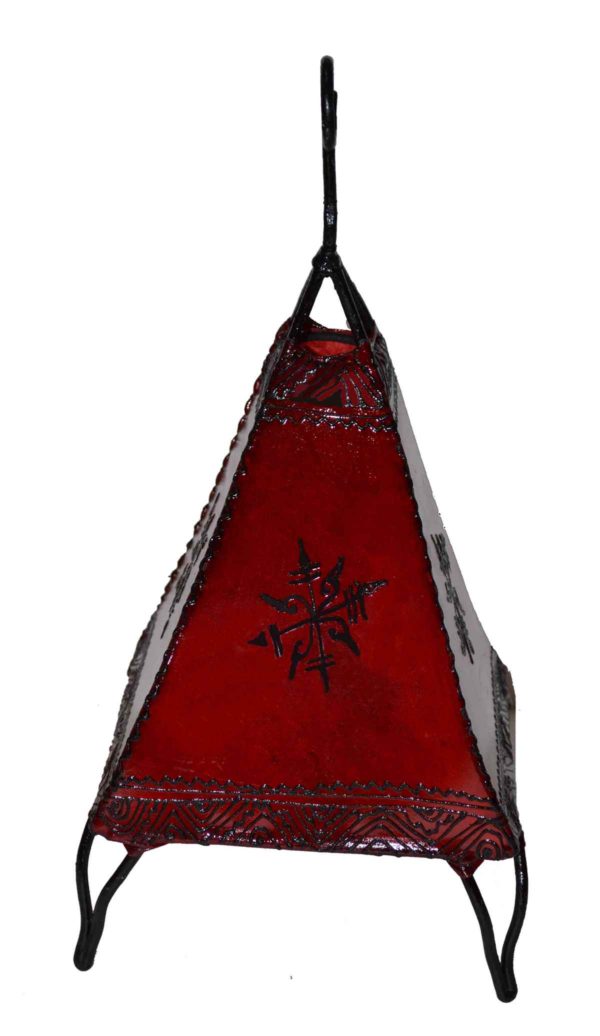 Henna Leather Lamp Red-7518
