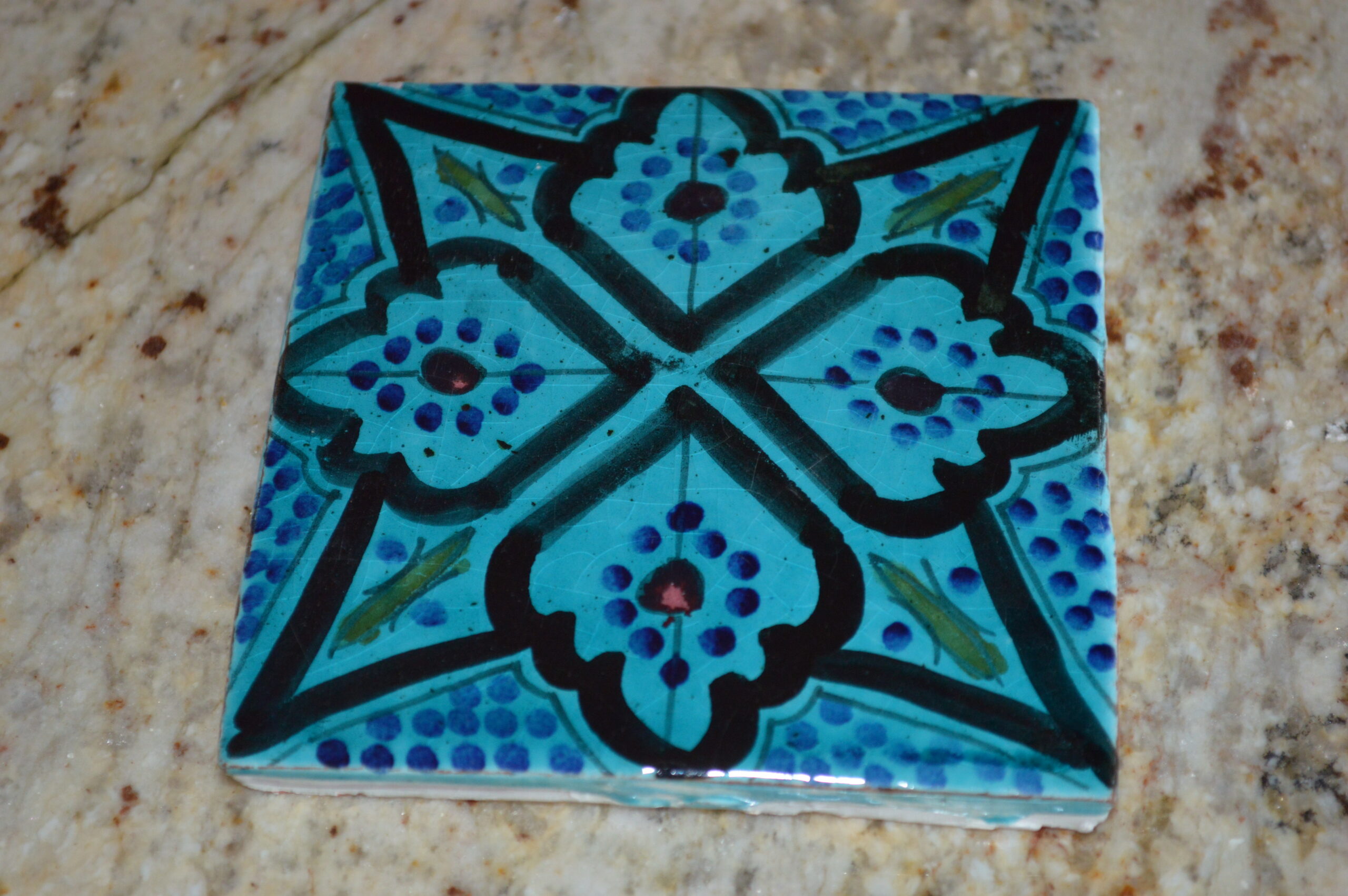 Aqua Handmade square tile - Image 3