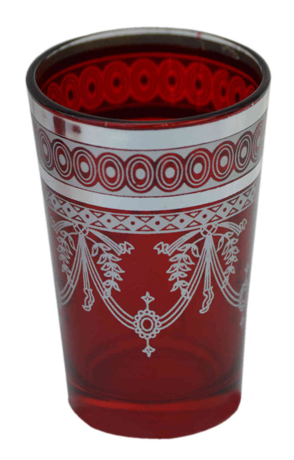Casa Red Silver Tea Glasses set-7537