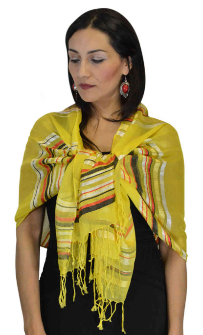Rahma Shawl Silk Yellow-0