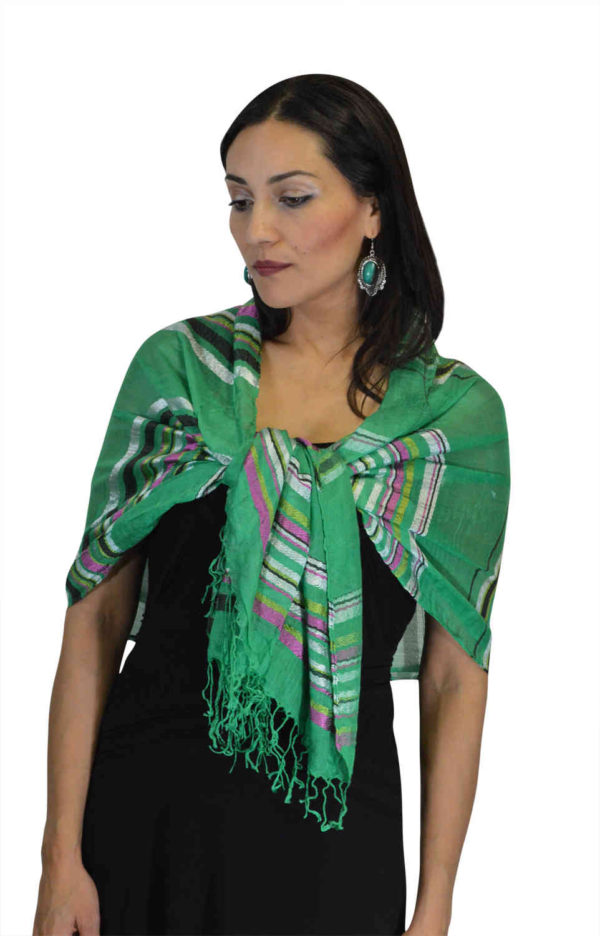 Rahma Shawl Silk Green-0