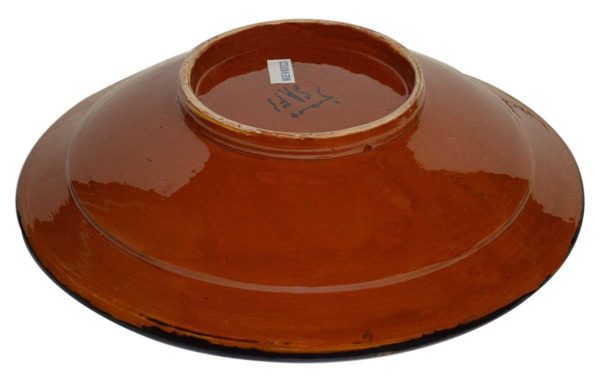 14 Inches Extra Large Aqua Handmade Ceramic Serving Plate