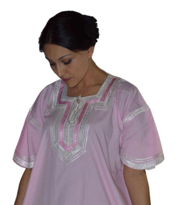 Halima Handmade Caftan Pink-7224