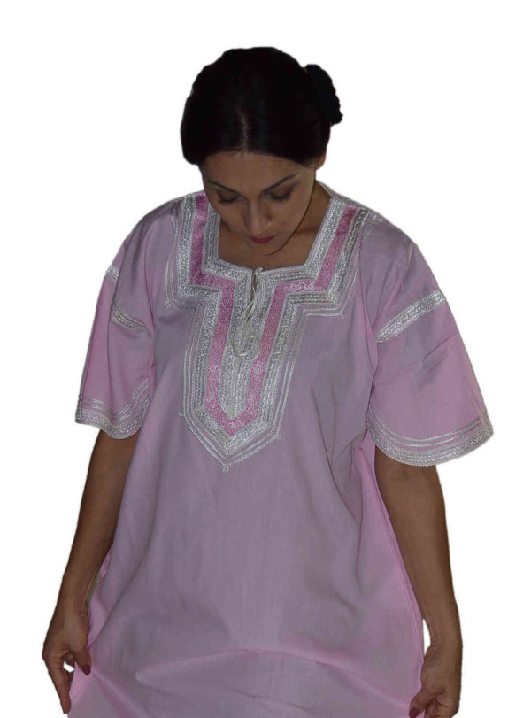 Halima Handmade Caftan Pink-7222