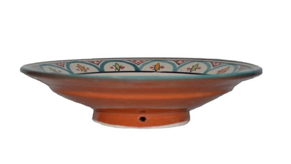 Essawira Ceramic Serving Plate Handmade 8"-7768