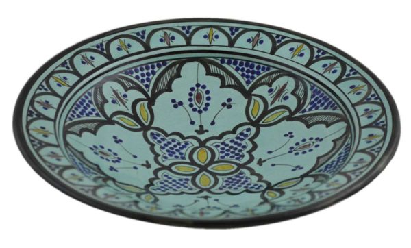 14 Inches Extra Large Aqua Handmade Ceramic Serving Plate