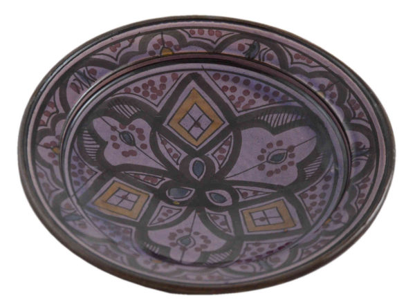 Purple Ceramic Serving Plate Handmade 8"-7799