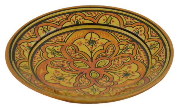 Lwimina Yellow Ceramic Serving Plate Handmade 8"-7780