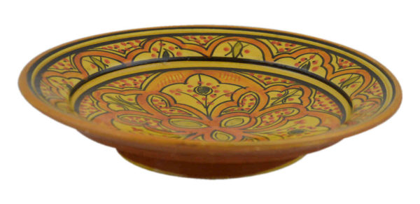 Lwimina Yellow Ceramic Serving Plate Handmade 8"