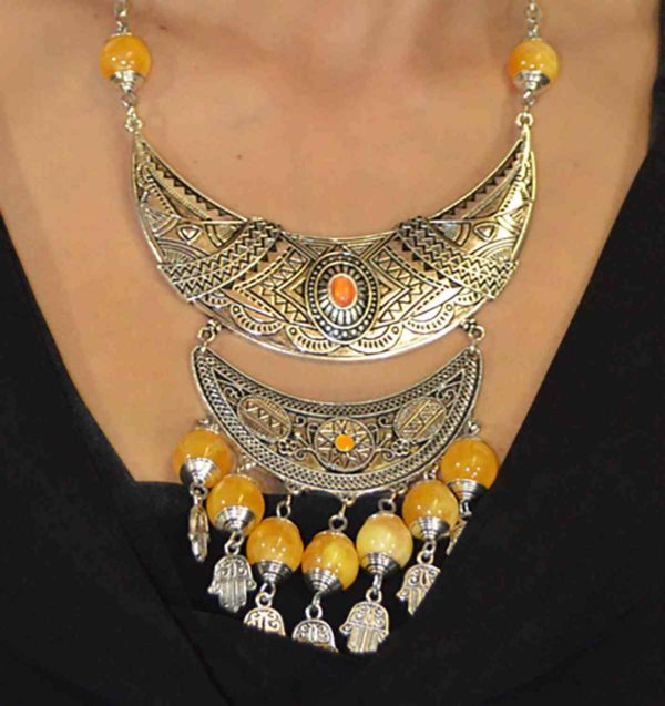 Fatima Necklace Earrings Set -8056