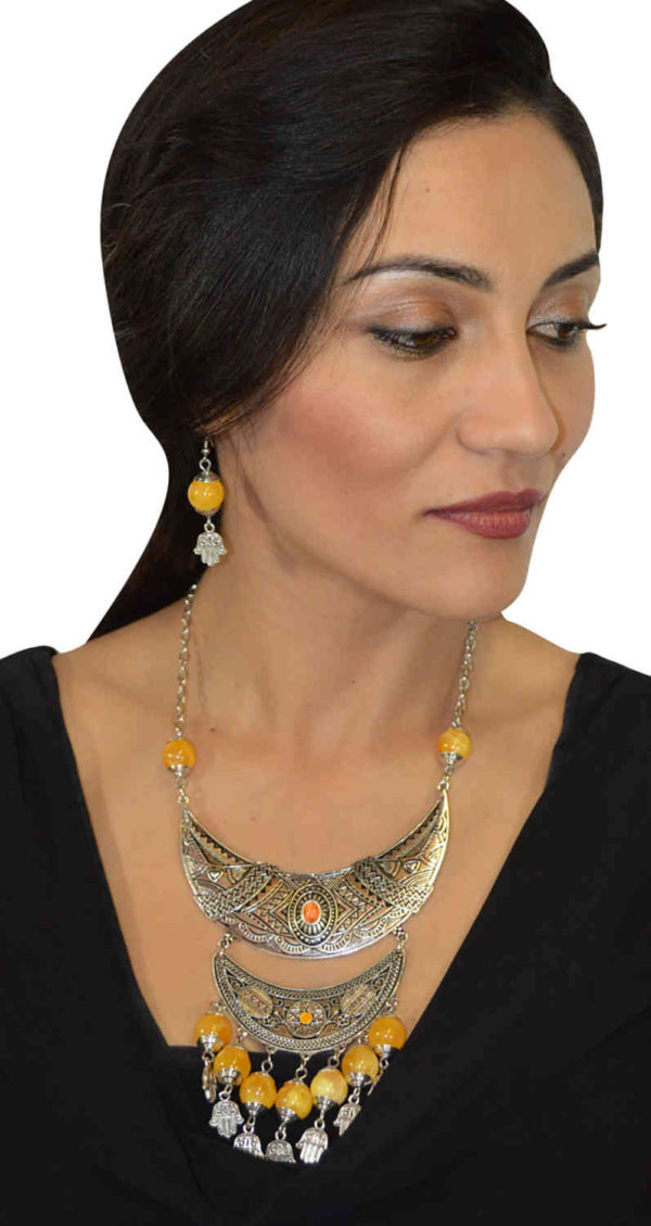 Fatima Necklace Earrings Set -8059
