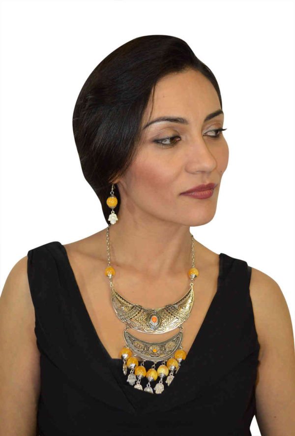 Fatima Necklace Earrings Set -8057